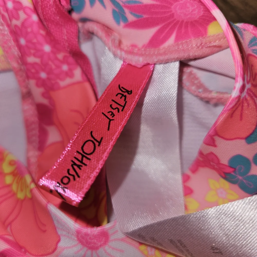 Betsey Johnson Kids Rashguard in Pink and Yellow Floral